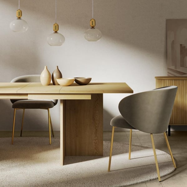 Spisebord, 140-200 cm ASK, 90x140-200x90 cm, Eg