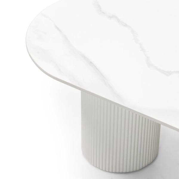 Sofabord, MARBELLA, 47x120x60 cm, Off White