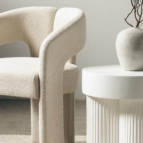 Polstret Stol, JOEL, 77x62x56 cm, Beige
