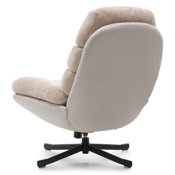 Drejestol med Fodskammel, UNO, 102x77.5x90 cm, Beige