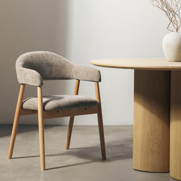 Polstret Stol, LARIS, 81x57x54 cm, Beige