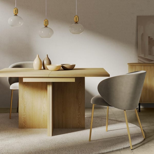 Spisebord, 140-200 cm ASK, 90x140-200x90 cm, Eg