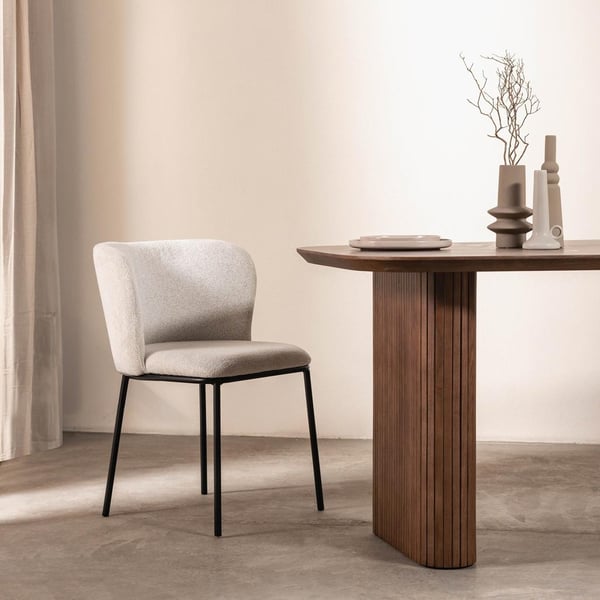 Spisebordsstol, NIKA, 55x58x76,5 cm, Lys Beige