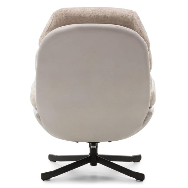 Drejestol med Fodskammel, UNO, 102x77.5x90 cm, Beige