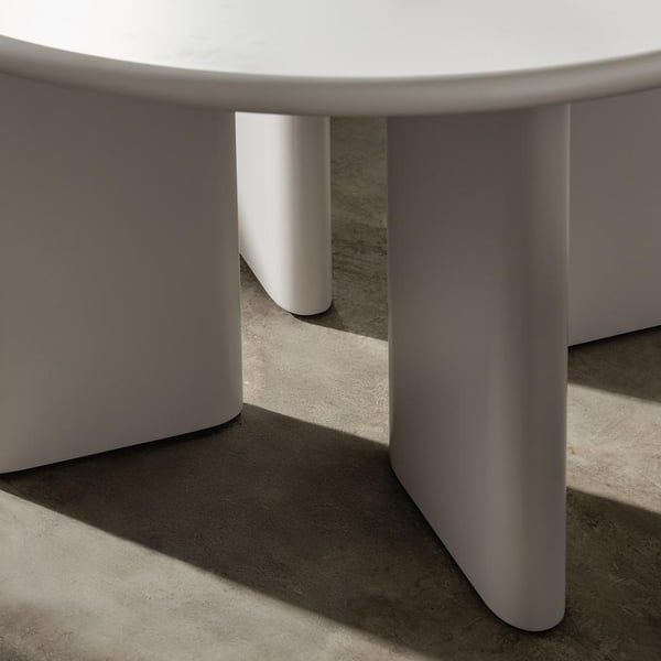 Ruokapöytä, MOLIQ, 120x120x75 cm, Beige Harmaa