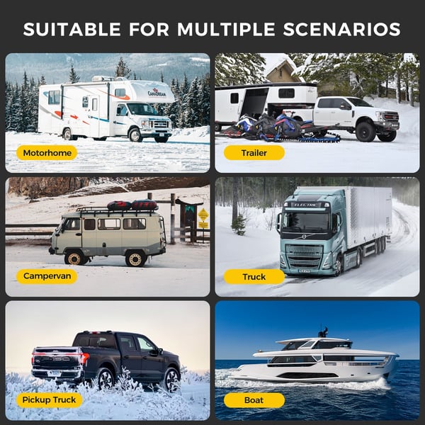 Sunster 8KW Dieselvärmare Luftvärmare 12/24V & 230V med GSM 4G & Bluetooth, Start/Stop, Ventilationsfunktion – Webasto