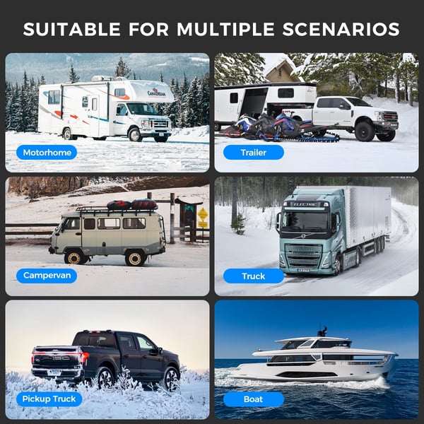 Sunster  TR B2 8 KW Dieselvarmer 110–220 V, 12 V/24 V, Med Bluetooth-Forbindelse, LCD-SkæRm Og Fjernbetjening, Effektiv Opvarmning, Lavt StøJniveau, Lavt BræNdstofforbrug