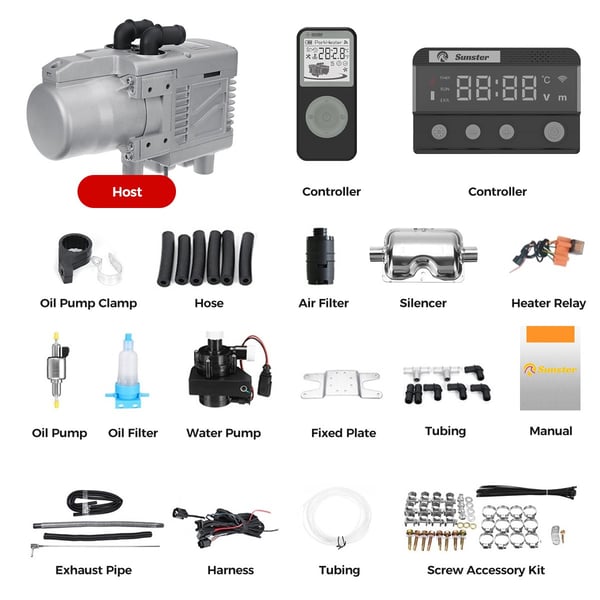 Sunster  LQ 1 5KW diesellämmitin vedenlämmitin Water 12V diesel/bensiinilämmitin LCD