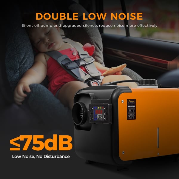 Sunster 8KW diesellämmittimen ilmanlämmitin 12V, kannettava ohjaamon lämmitin LCD-näytöllä ja kaukosäätimellä autoon, kuorma-autoon, matkailuautoon