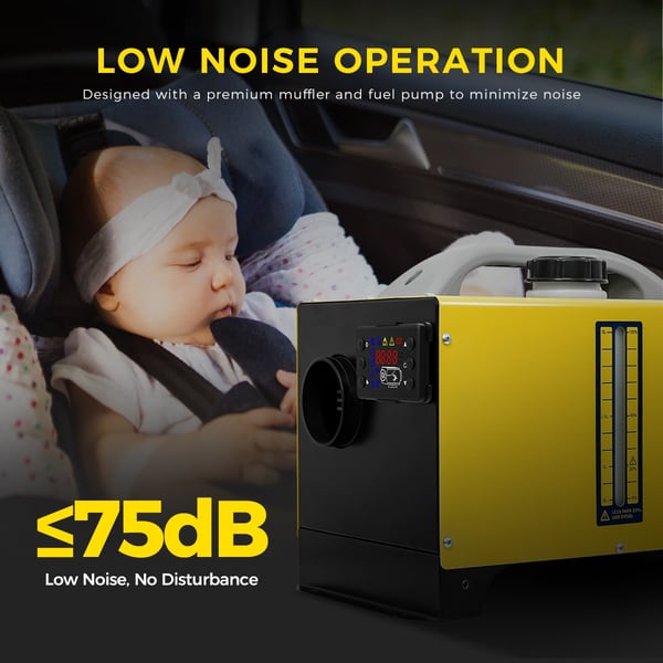 SUNSTER diesellämmitin ilmanlämmitin 8KW 12V / 24V / 220V LCD-näytöllä, hiljainen diesellämmitin autoon, matkailuautoon, autotalliin, retkeilyyn