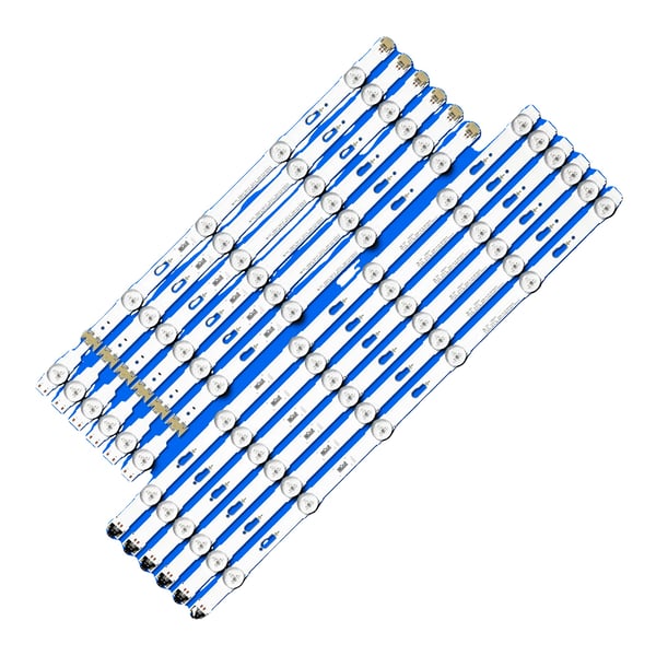 LED baggrundsbelysningsstrimmel, længde 973mm, 11 LED-perler, 3V pr. LED, kompatibilitet med specifikke TV-modeller, PVC-materiale