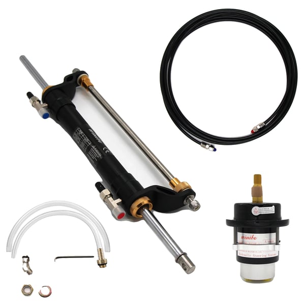Hydraulisk Styresystem, Maksimal Hestekræft 90HK, Cylinder Volumen 71,1cc, Cylinder Udgiftskraft 232 kg, Slange Størrelse 1/4", Cylinder Slag 213 mm