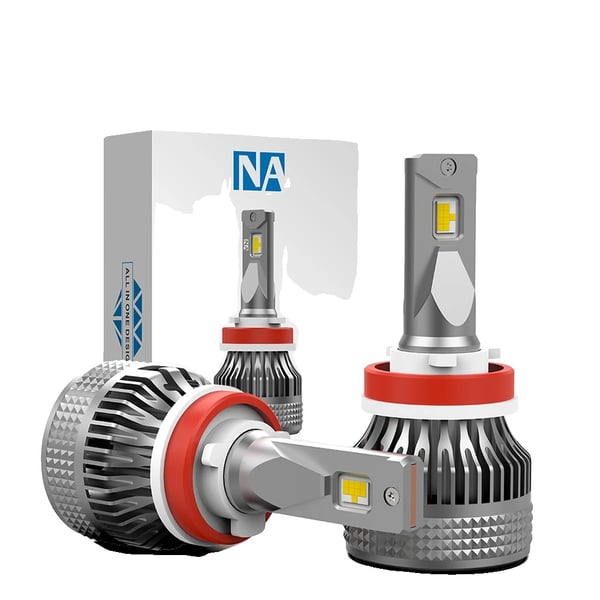 LED-ajovalopolttimo, 7200 lumenin teho, helppo asennus,6500K, H11