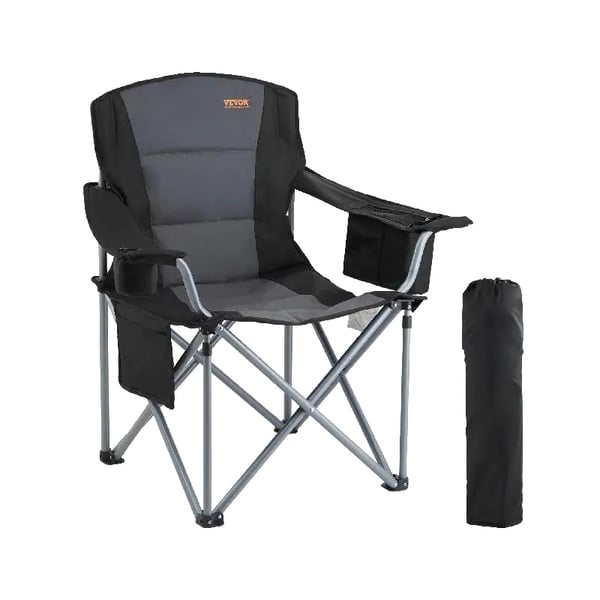 Sammenklappelig Stol, 600D Oxford Stof, 350 lbs Kapacitet, Sammenklappede Dimensioner 16,5 x 5,5 tommer, Udfoldede Dimensioner 27,5 x 20 x 32 tommer