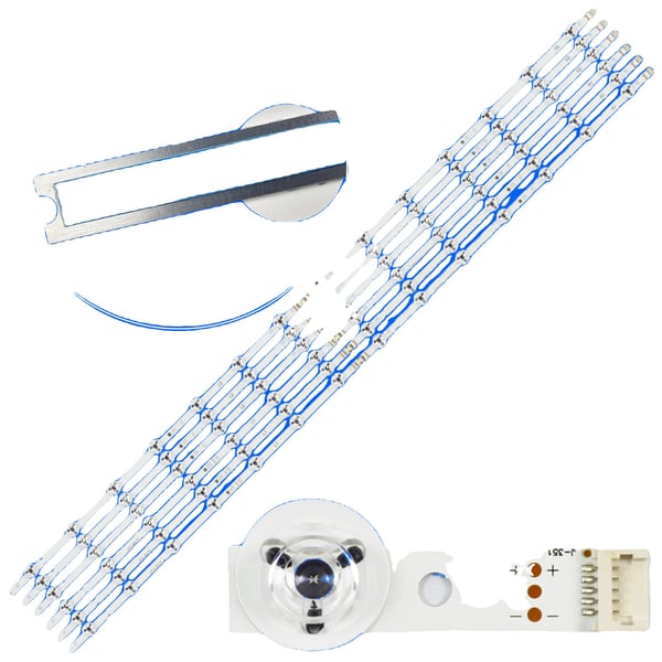 LED Baggrundsbelysning Strimmel, Længde 1140mm, 14 LED Perler, 3V Spænding pr. LED, CE Certificeret, Kompatibel med 6916L-1629A