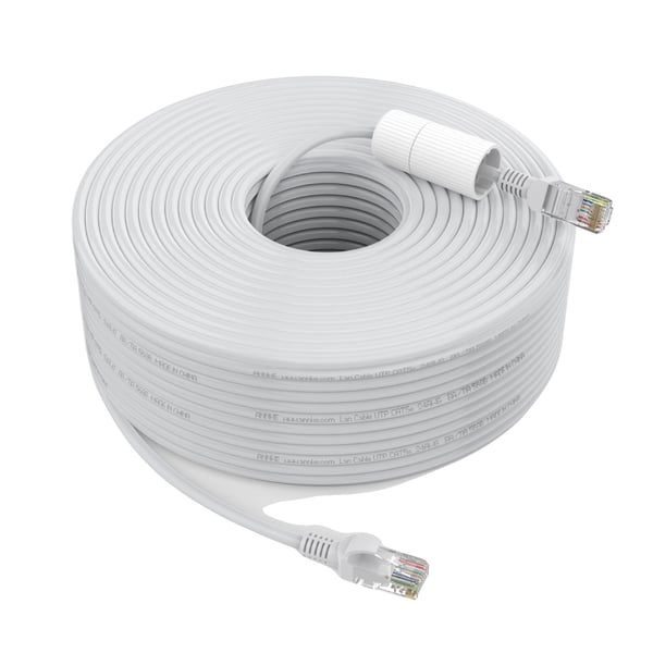 Ethernet Kabel, 30m Længde, Cat6e 4-Par UTP, 26 AWG Leder, 8P8C Guldbelagte Stik, 100Mbps Overførselshastighed