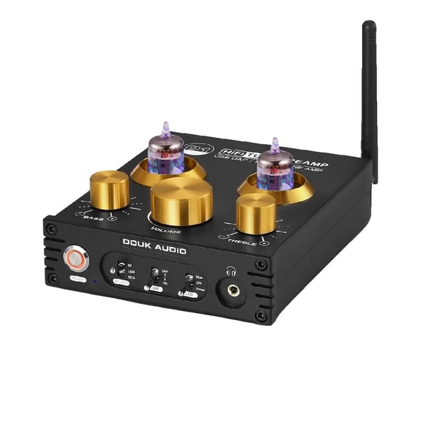 Rörförförstärkare, Bluetooth 5.0, USB DAC, RCA-utgång, 24-bit/192kHz, 160mW max uteffekt Rörförförstärkare, Bluetooth 5.0, USB DAC, RCA-utgång, 24-bit/192kHz, 160mW max uteffekt