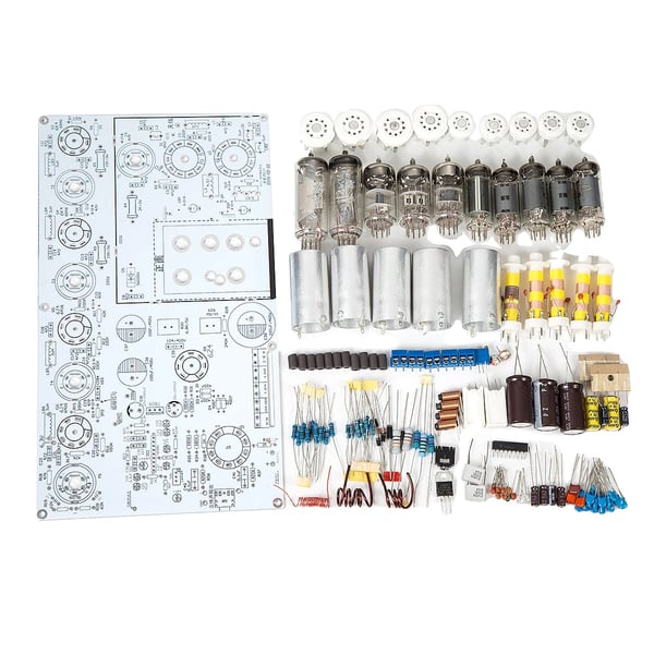 FM tuner kit, vakuumrørsteknologi, 180mA strøm, 0-6.3V filament, kompakt design, DIY samling