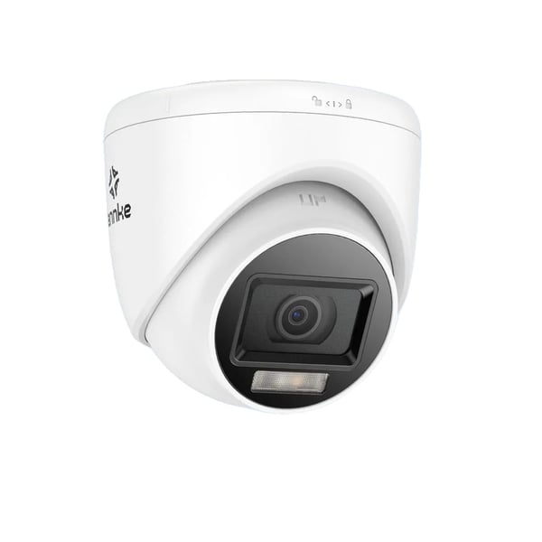 Sikkerhedskamera, 4K opløsning, 25 m infrarød natvision, 20 m hvid lysafstand, IP67 beskyttelse, 2,8 mm brændvidde