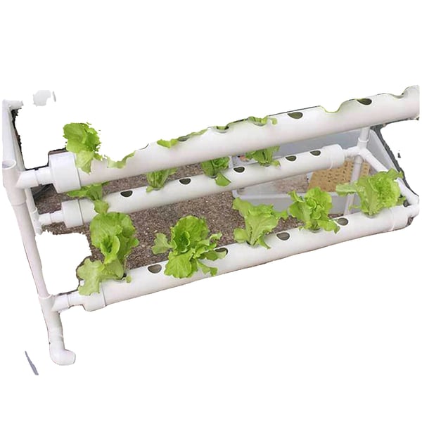 Hydroponisk System, To-Lags Design, 36 Plantningshuller,HVID