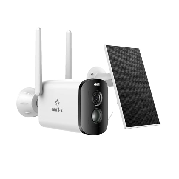Trådløst Sikkerhedskamera, 4MP Opløsning, 5200mAh Genopladeligt Batteri, WiFi Forbindelse, IP66 Vandtæt Bedømmelse, Farve Nattesyn