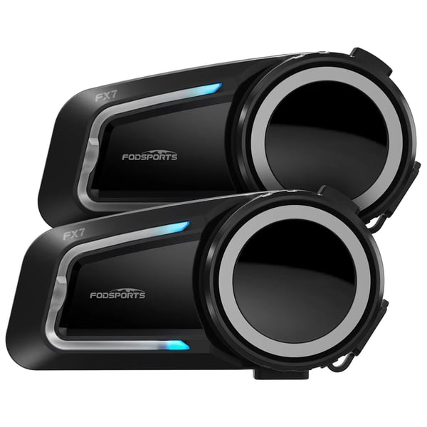 Hjelm Headset, Intercom Afstand 2000M, Understøtter 10 Ryttere, Bluetooth 5.4, Vandtæt IP67, 40mm Højttaler