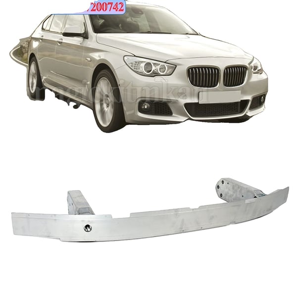 Front Bumper Forstærkningsstang, Sølv, Direkte Erstatning