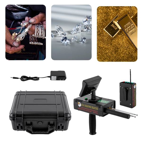 Metaldetektor, 1200m Detektionsområde, 30m Dybde Detektion, 2000mAh Lithiumbatteri, LED-display, ABS-materiale