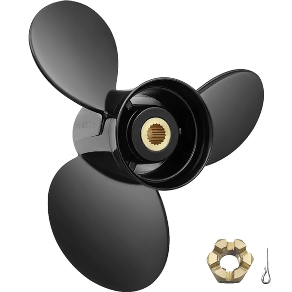 Udenbord Propeller, 21 tommer Pitch, 3 Blade, 19 Tand Splines, Højrehånds Rotation