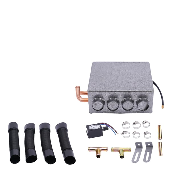 Under Dash Varmer Defroster, 12V Spænding, 8A Strømforsyning, 23*21*10 cm Dimensioner, Kobber og Jern Materiale, Uendelig Hastighedsregulering