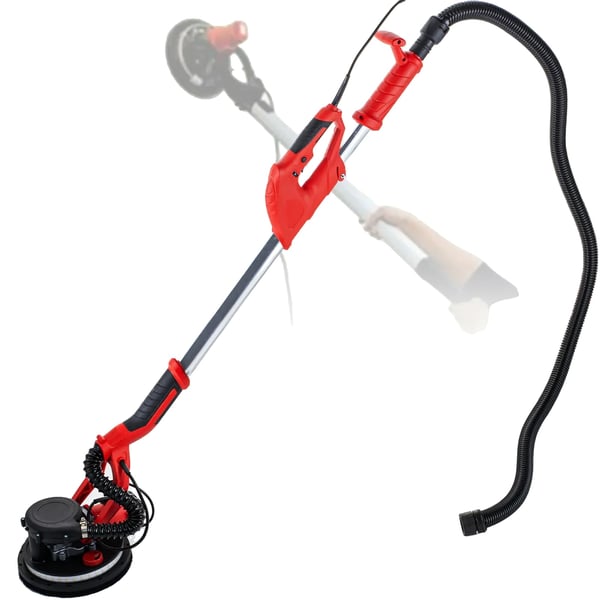 Elektrisk Gipsväggsslipmaskin, Justerbar Längd, 750W Effekt, Dammsugarsystem