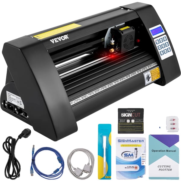 Vinylskærer, LED-display, indbygget optisk øje,Maks. 375mm