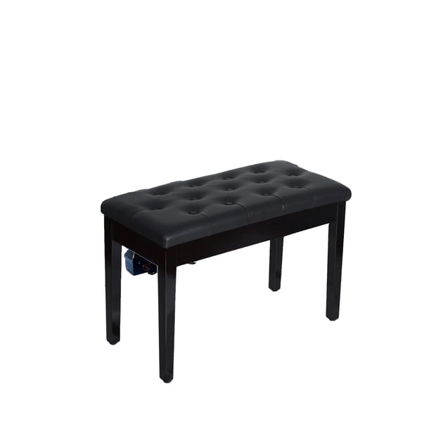 Pianojakkara, 76 cm x 36 cm x 50 cm mitat, synteettinen nahkamateriaali, säilytystila, helppo asennus, monipuolinen käyttö