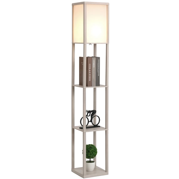 Gulvlampe, Eg Materiale, Højde 160 cm, Bredde 30 cm, Dybde 20 cm, E27 kompatibilitet