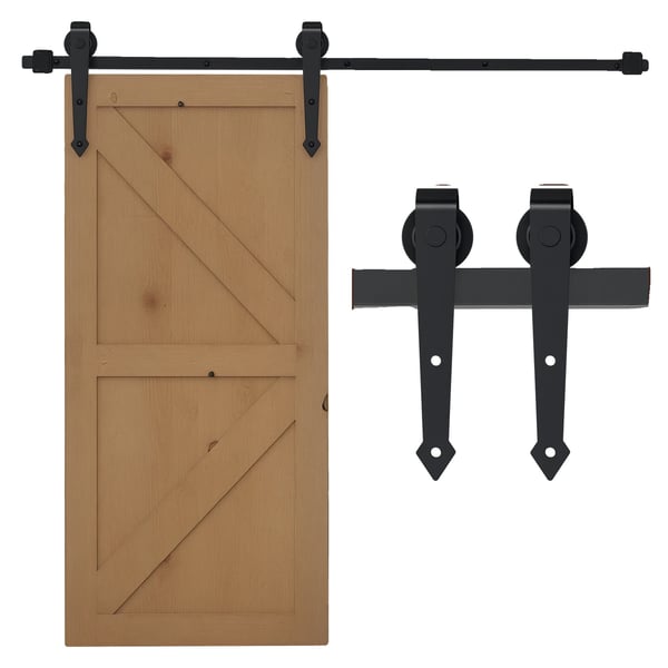 Liukuoven tarvikkeet, teräsrakenteinen, 200 cm pituus, tukee ovia jopa 100 kg, kokoaminen vaaditaan, sopii standardikokoisille oville