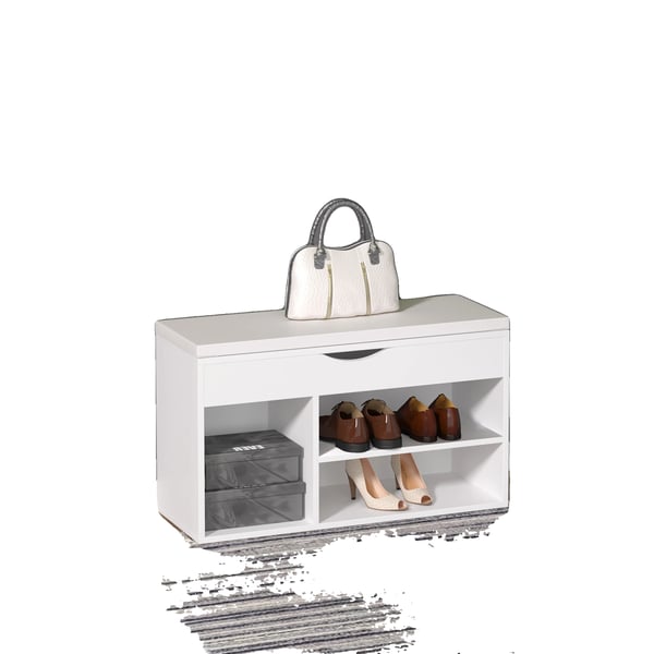 Sko Skab, Træ Melamin Konstruktion, Dimensioner 80x30x47 cm, Maksimal Belastning 120 kg, Pude Tykkelse 1,5 cm, Opbevaring til 8 Par Sko