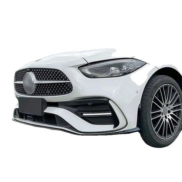 Front Bumper Lip Splitter, Plastik, 120 cm x 38 cm x 18 cm, Til C Class W206 S206 C200 C260 C300 C43 2022-2024, Direkte Erstatning, Performance Del