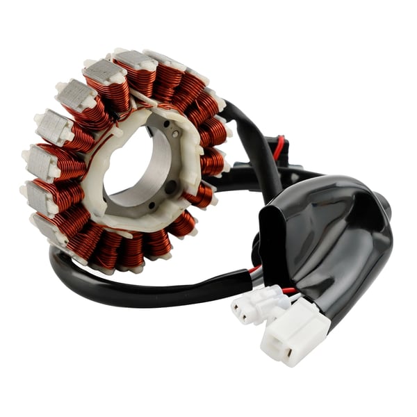 Magneto Stator Generaattori, korkealaatuiset laminaattimateriaalit, 5 johtoa, 2 liitintä, 2 + 3 nastaa, 18 napaa