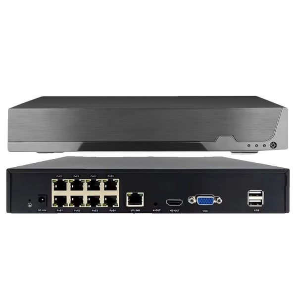 Nätverksvideoinspelare, 4K-upplösning, Smart detektionsfunktioner,Ingen, 8CH, EU-kontakt