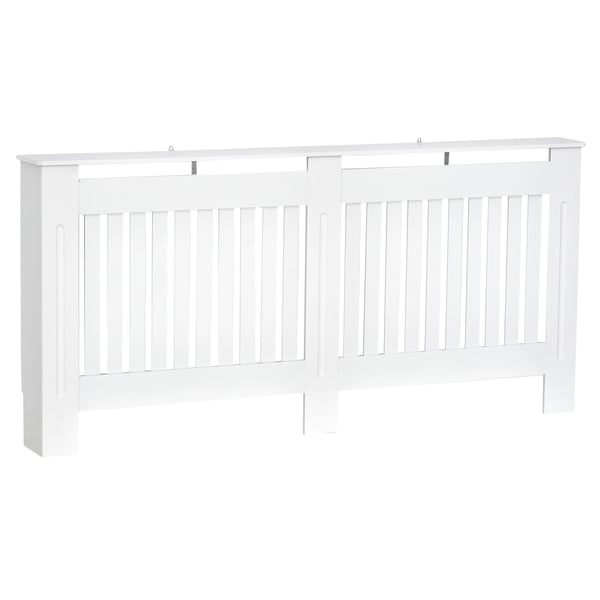 Radiator Dække, MDF Materiale, Dimensioner 172 cm x 19 cm x 81 cm, Lamel Design, Børnesikkerhedsfunktioner, Hyldefunktionalitet