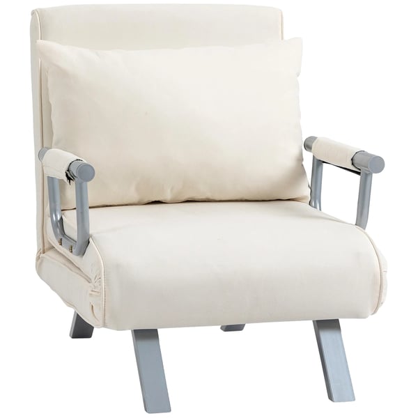 Sofa Seng, Polyester og Skum Materiale, Sofa Dimensioner 65 x 69 x 80 cm, Seng Dimensioner 185,5 x 60 x 25 cm, Justerbar Rygstøtte Position