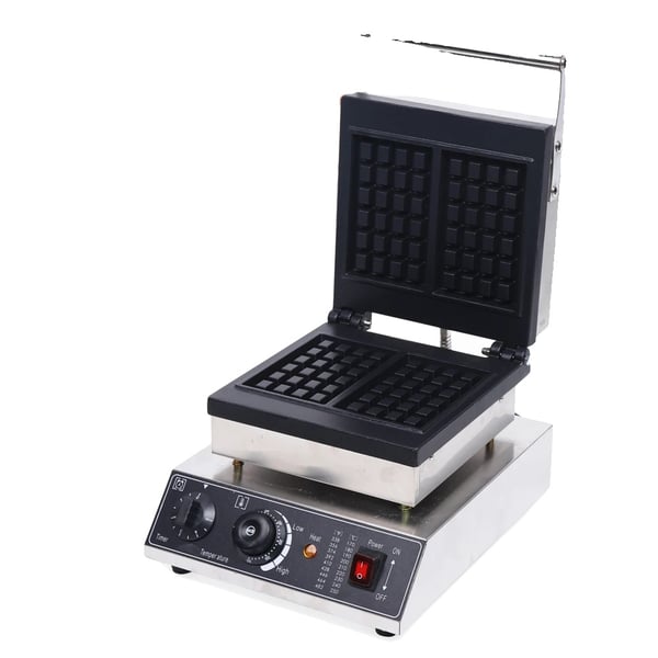 Elektrisk Vaffeljern, 2000W Effekt, Justerbar Temperatur og Timer,2