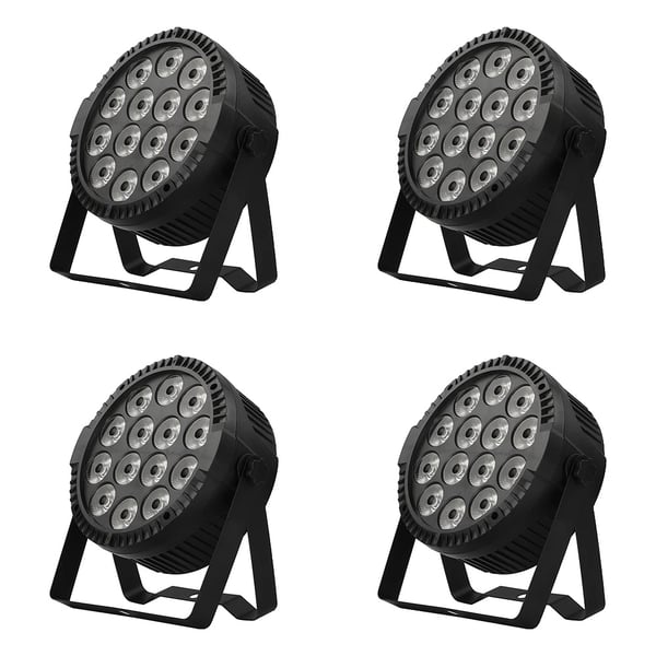 RGBW LED Scene Lys, 60W Effekt, DMX Kontrol,EU -stik 4 stk