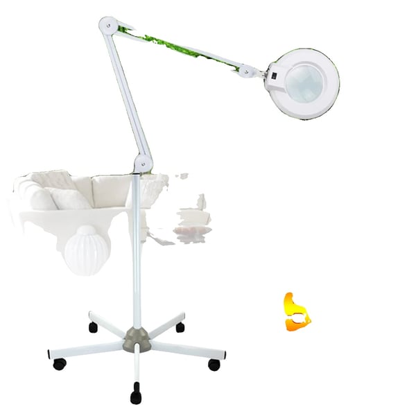 Forstørrelseslampe, 5X Forstørrelse, 22W Effekt, Linse Diameter 235mm, Lys Grøn Glaslinse, AC 240V/50Hz