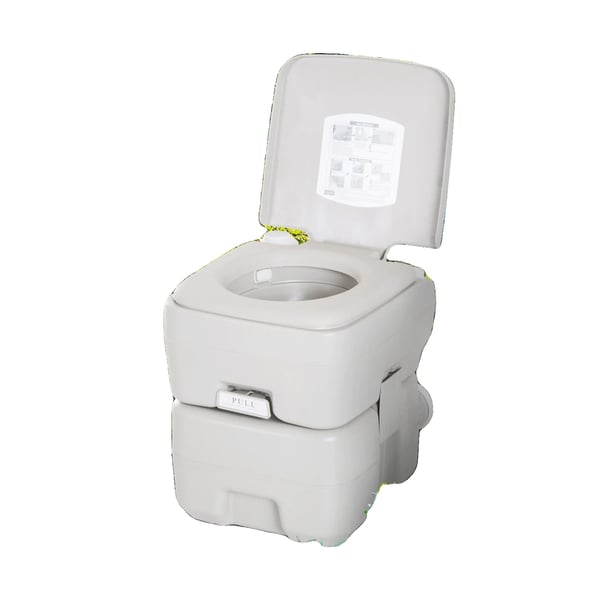 Bærbar Toilet, Nem Skylle Design, 20L Kapacitet,GRÅ
