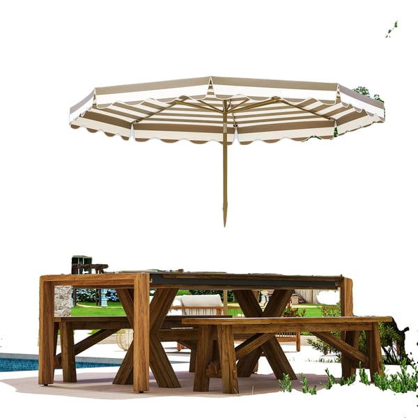 Udendørs parasol, Ø 2,68 m, vippefunktion