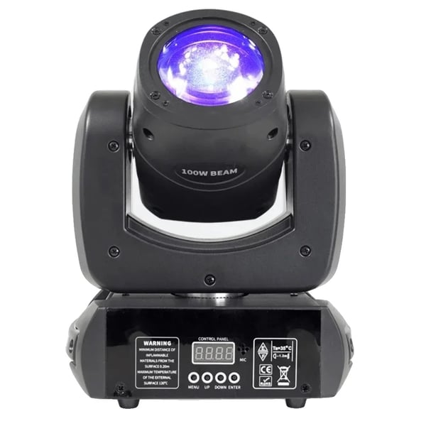 Bevægelseslys LED Beam, 100W effekt, 7 farver og effekter,EU-stik