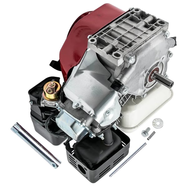 Erstatningsgasmotor, 5,5 HK, 4,1 KW, 4-takts, 3 cylinder, dimensioner 12x23x12 tommer