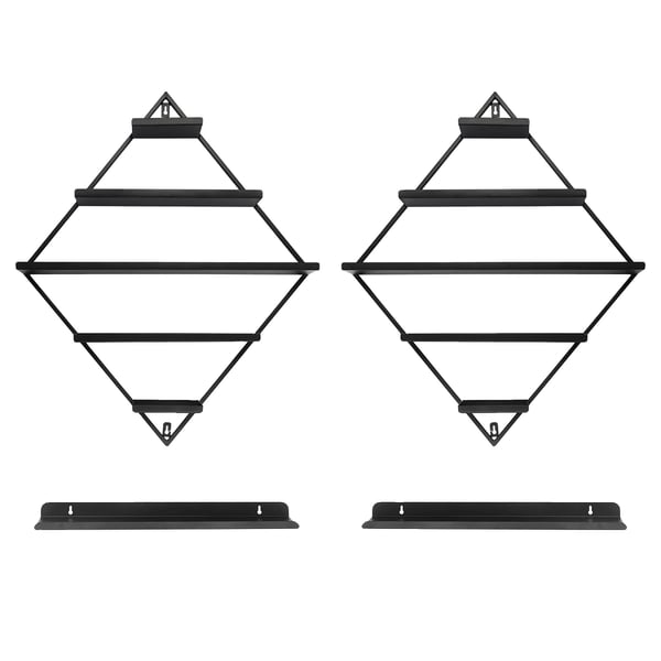 Neglelakholder, 5-niveau kapacitet, rummer 90 flasker, vægmonteret design, holdbar jernkonstruktion, moderne æstetik