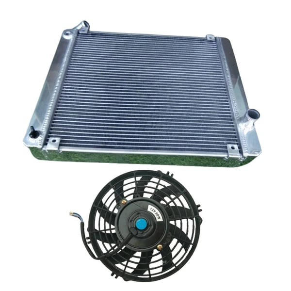 62MM 3 Række Aluminium Radiator, Heavy-Duty Køling, TIG Svejset Konstruktion, Spejlpoleret Finish